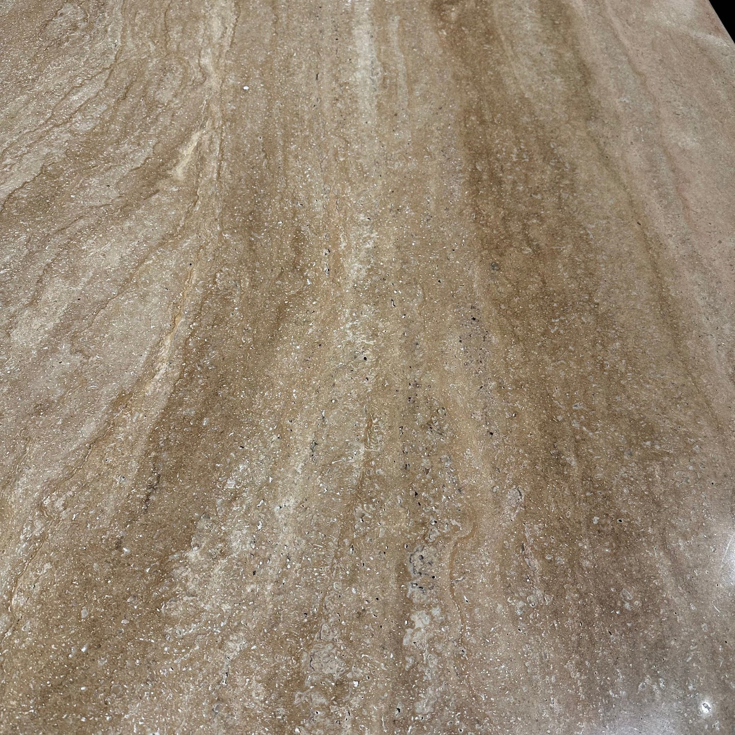 Travertine Ribbed Base Dining Table