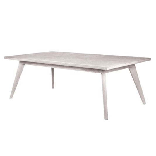 White Wash Parquet Dining Table